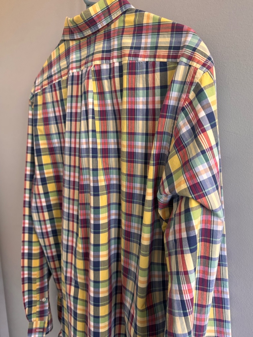 Polo by Ralph Lauren Multi-Color Custom Fit Madras Plaid Button-Down Men’s XL - Picture 5 of 5